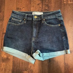 High rise cut jean shorts